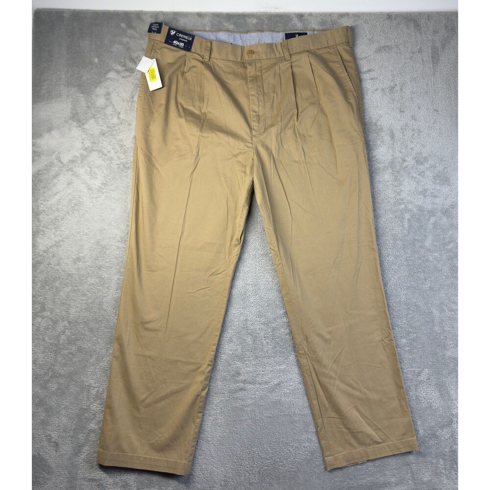 Cremieux Pants Mens 40x30 Beige Dawkins Casual Twill Light Weight Chino NWT